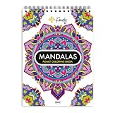 Libro Mandalas Colorear Adultos - Cuaderno para Colorear - 30 Ilustraciones Originales - Tamaño A4 - Papel Premium - Encuadernación Espiral (A4, Día)