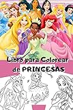 Libro para colorear de princesas 50 diseños: excelente regalo para niñas de 4 a 8 años de edad