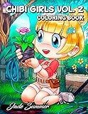 Chibi Girls 2: An Adult Coloring Book with Cute Anime Characters and Adorable Manga Scenes for Relaxation